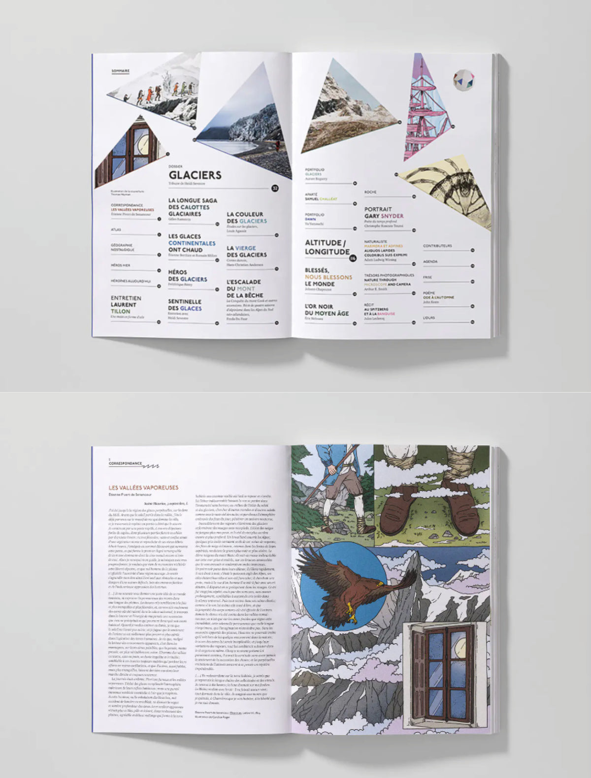 Glaciers, Reliefs